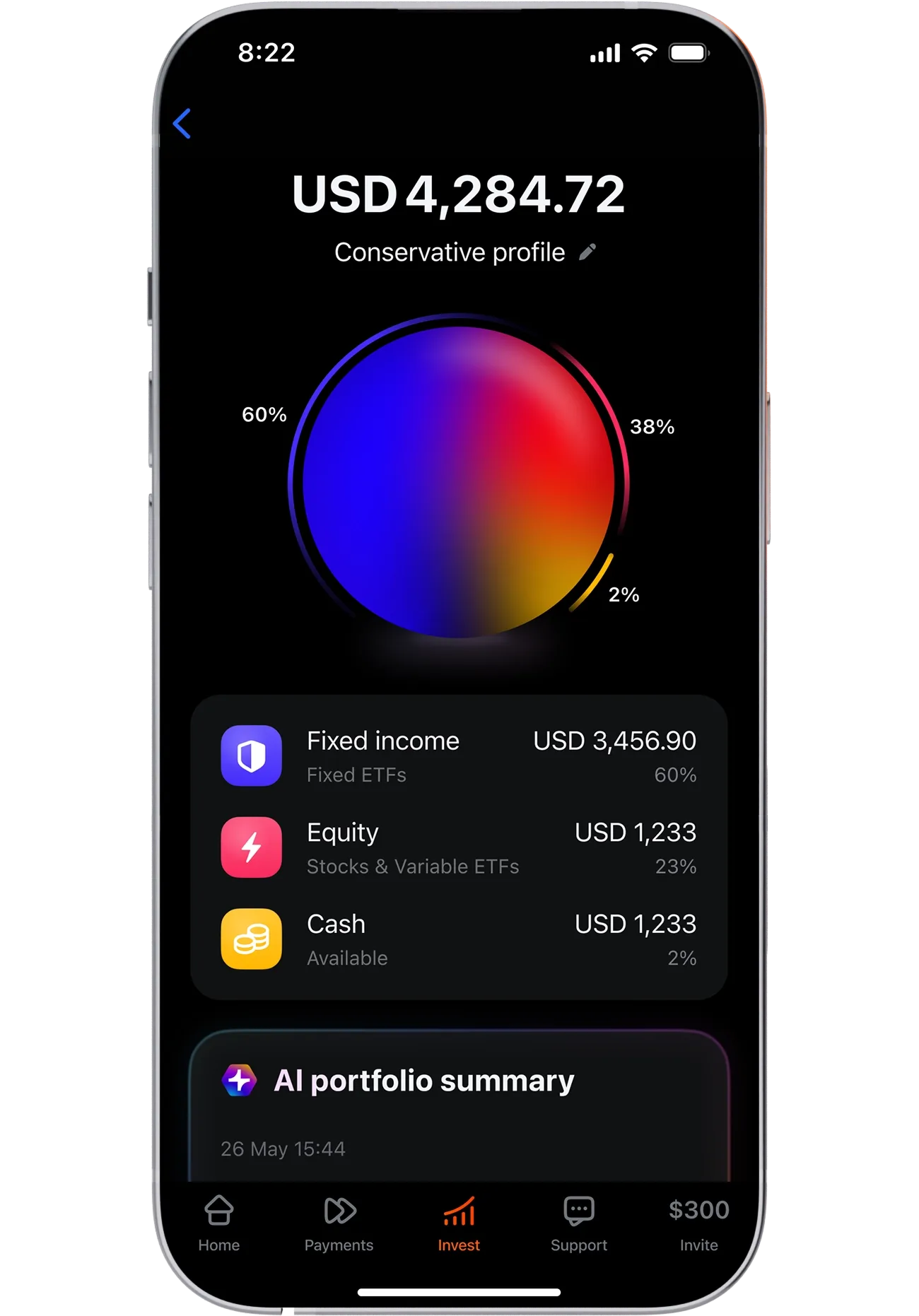 Manage your investment portfolio