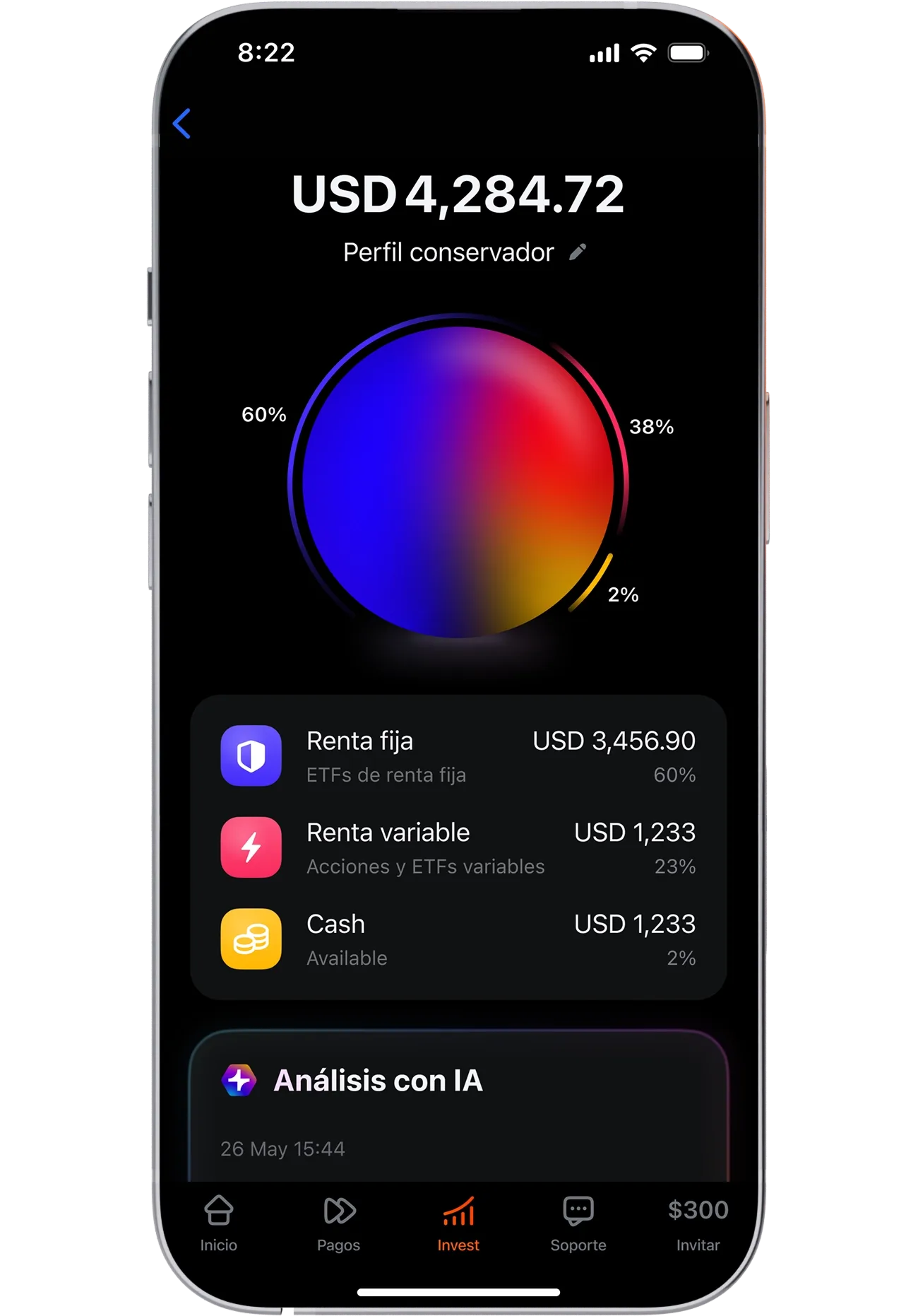 Administra tu portafolio de inversiones